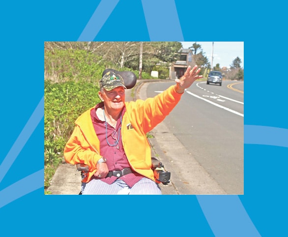 Gary Lewis, resident, Suzanne Elise assisted living, Seaside, Oregon